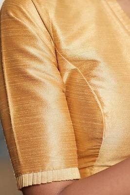 Gold Dupion Silk Designer Blouse 4