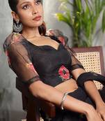 Black Organza Designer Blouse