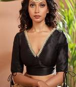 Black Silk Designer Blouse