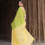 green cotton embroidery saree with blouse