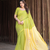 green cotton embroidery saree with blouse