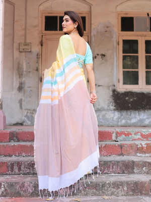 Sunstone multi color saree with blouse 2
