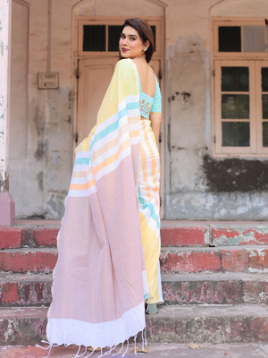 Sunstone multi color saree with blouse 3