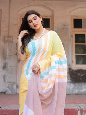 Sunstone multi color saree with blouse 4