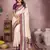 Beige handloom kalamkari silk blend saree with zari woven work