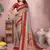 Grey handloom kalamkari silk blend saree with zari woven work