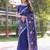 Enchanted garden blue embroidered saree with blouse