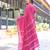 Gulabi pink cotton saree with blouse