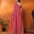 coral red tissue saree with blouse