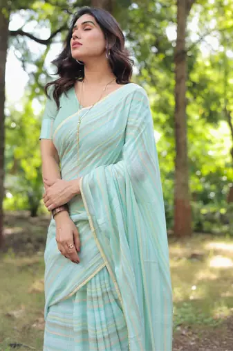 Sindhu handloom cotton saree with blouse