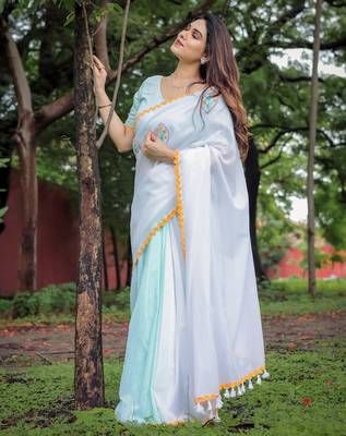 Riddhi embroidered cotton saree with blouse 3