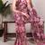onion pink Weightless Floral printed Saree