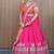 Pink readymade sequin Work Lehenga Choli with Orange Dupatta