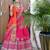 Pink readymade sequin Work Lehenga Choli with Orange Dupatta