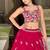 Pink Lehenga Choli with sequin Work and Coding Dori