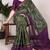 Mehendi Chanderi Bandhej Print Saree with Zari Detailing