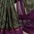 Mehendi Chanderi Bandhej Print Saree with Zari Detailing