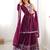 Stylish Wine Sequins Embroidered Designer Lehenga With Peplum Top