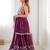 Stylish Wine Sequins Embroidered Designer Lehenga With Peplum Top