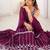 Stylish Wine Sequins Embroidered Designer Lehenga With Peplum Top