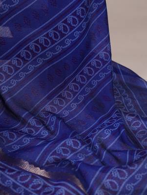 purple Chanderi Bandhej Print Saree with Zari Detailing 4