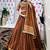 Brown Zari Weaving Chanderi Navratri Wear Lehenga Choli
