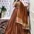 Brown Zari Weaving Chanderi Navratri Wear Lehenga Choli