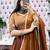 Brown Zari Weaving Chanderi Navratri Wear Lehenga Choli