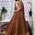 Brown Zari Weaving Chanderi Navratri Wear Lehenga Choli