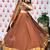 Brown Zari Weaving Chanderi Navratri Wear Lehenga Choli