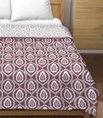 Jinita reversible cotton dohar (maroon)  - single