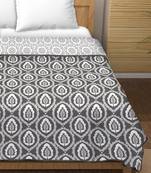 Jinita reversible cotton dohar (grey)  - single