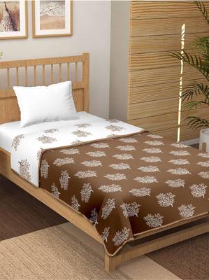 Paalki reversible cotton dohar (brown)  - single 3
