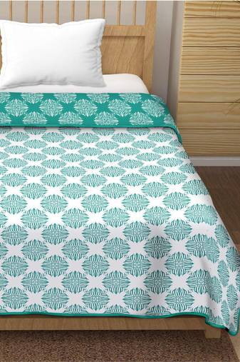 Jaamni reversible cotton dohar (sea green)  - double