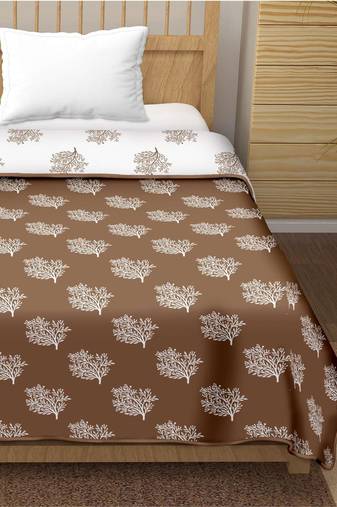 Paalki reversible cotton dohar (brown)  - double