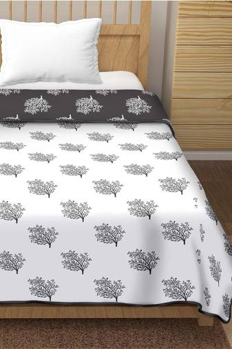 Paalki reversible cotton dohar (grey)  - double