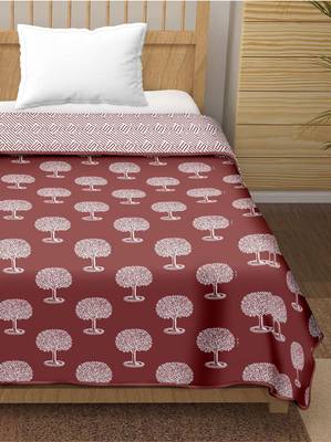 Moohina reversible cotton dohar (brown)  - double 1