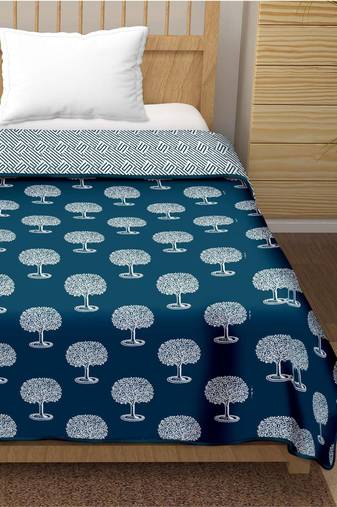 Moohina reversible cotton dohar (blue)  - double