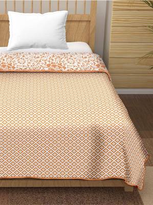Dyuti reversible cotton dohar (orange)  - double 3