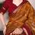 mustard Chanderi Bandhej Print Saree with Zari Detailing