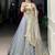 Artistic Sky Blue Thread Embroidered Organza Lehenga Choli