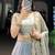 Artistic Sky Blue Thread Embroidered Organza Lehenga Choli