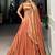 Pretty Orange Thread Embroidered Lehenga Choli With Dupatta