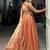 Pretty Orange Thread Embroidered Lehenga Choli With Dupatta
