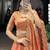 Pretty Orange Thread Embroidered Lehenga Choli With Dupatta