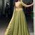 Mesmerizing Green Organza Mehendi Wear Lehenga Choli With Dupatta