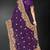 Purple sequin embroidered art silk saree with blouse piece