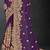 Purple sequin embroidered art silk saree with blouse piece
