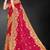 Magenta sequin embroidered art silk saree with blouse piece