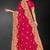 Magenta sequin embroidered art silk saree with blouse piece